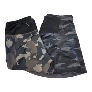 Athleta Black/Grey Camo Skort, Athleta Camo Shorts Size M, golf, Tennis